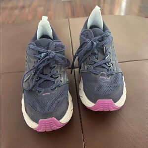 Hoka Navy and Pink Sneakers